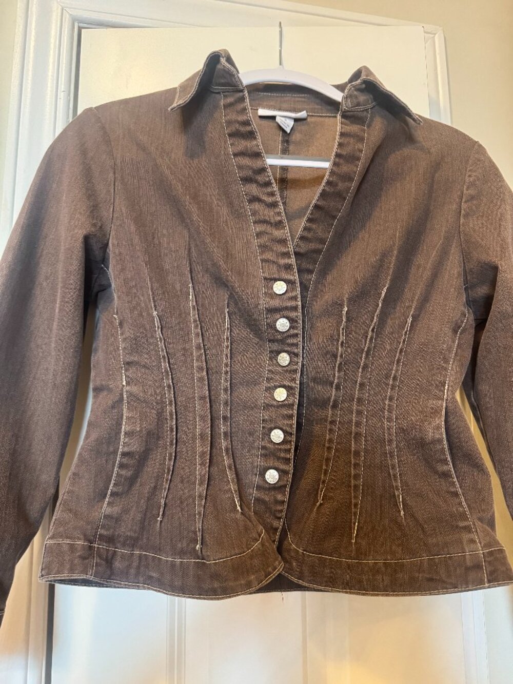 Brown Denim Jacket, Size Small